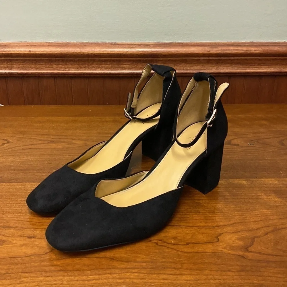 J Crew Block heels with ankle strap BT273